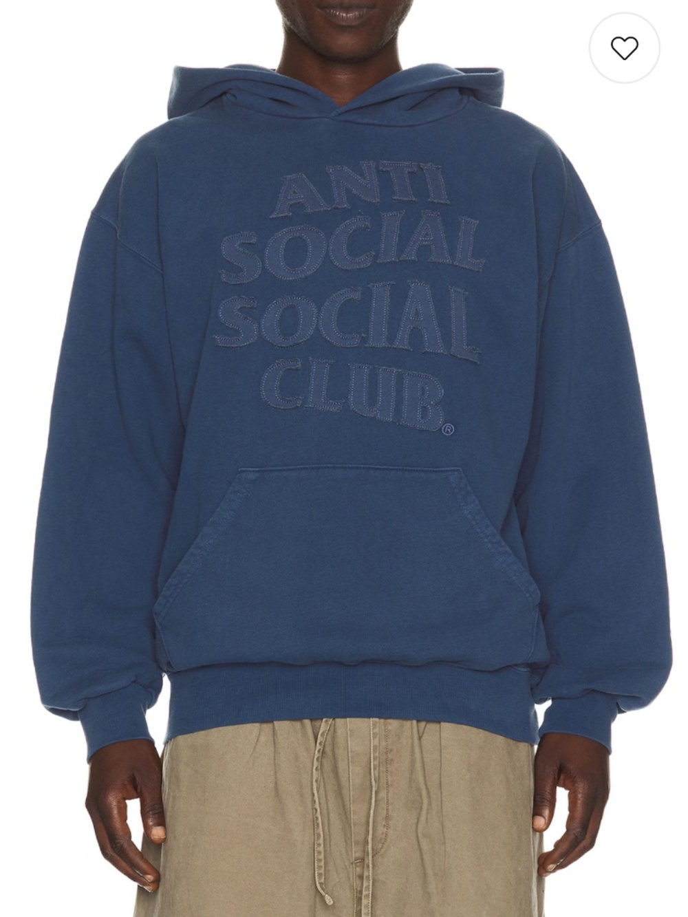 Anti Social Social Club Faded Blue Hoodie Sweatshirt